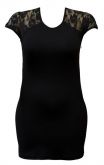 Vestido de Viscolycra c/ Mangas em Renda