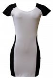 Vestido de Viscolycra Preto/Branco