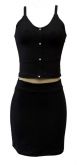Conjunto de Saia e Blusa Cropped