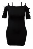 Vestido de Viscolycra com Ombros de Fora - PLUS SIZE