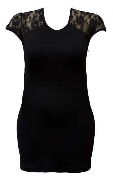 Vestido de Viscolycra c/ Mangas em Renda